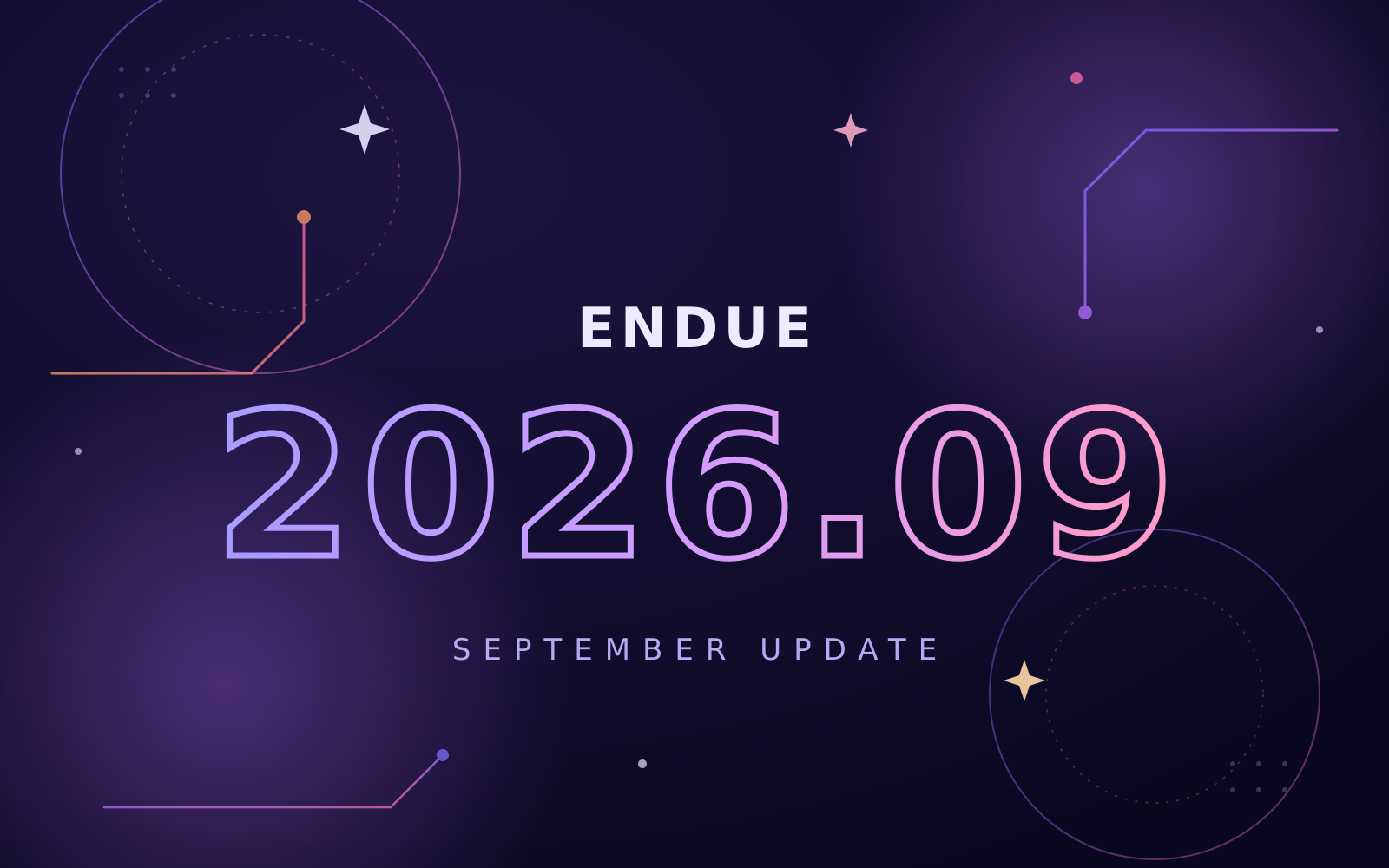 Endue 2026.09 릴리즈 키 비주얼